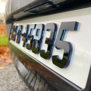 (6MM) 4D Neon Blue Metro Font (X2 Set)