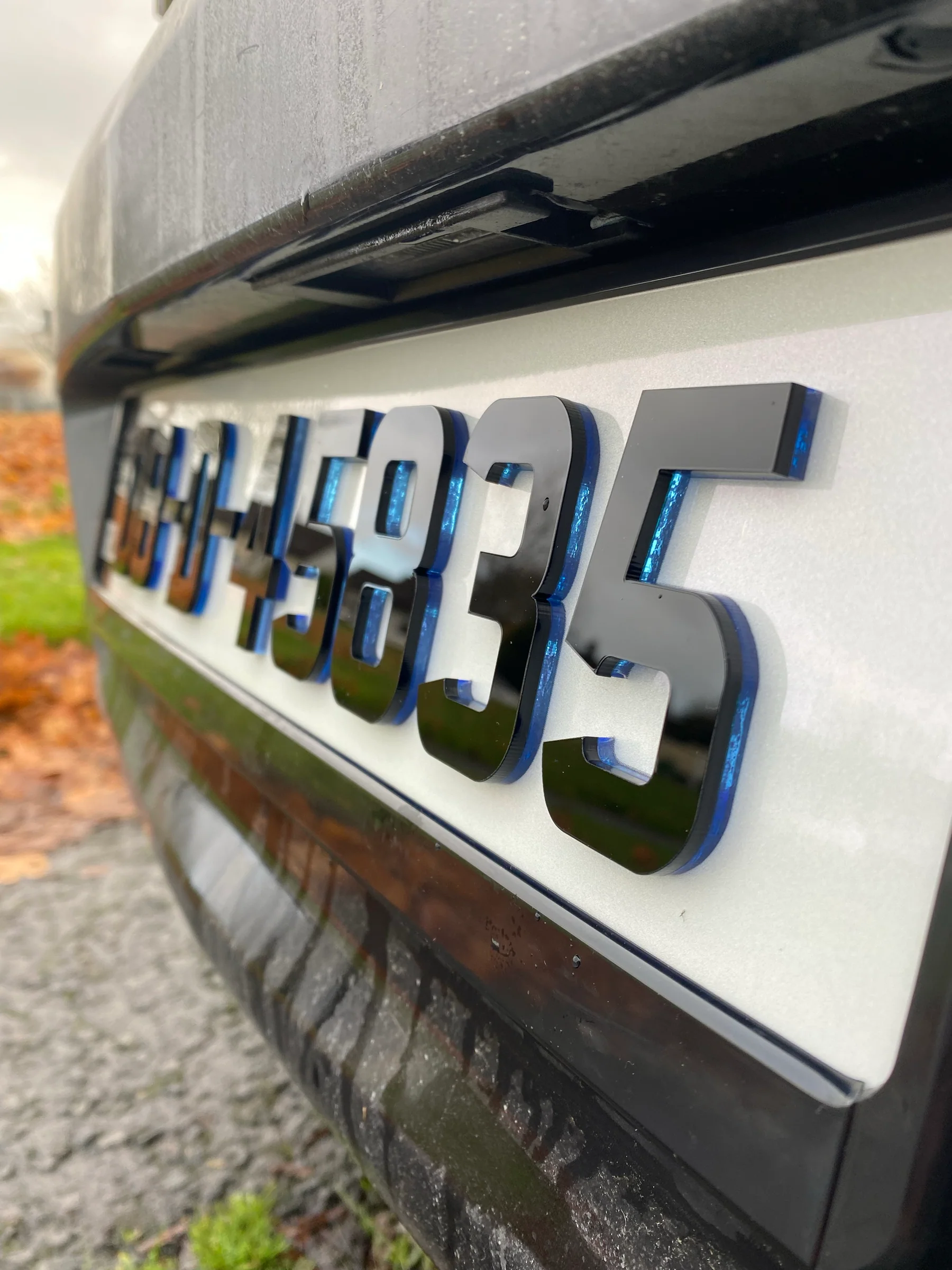 (6MM) 4D Neon Blue Metro Font (X2 Set)