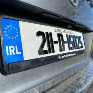 Custom Printed Irish Metro Number Plates - 40mm Letters/Numbers, White, Gloss Finish (UK Made)