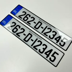 2D Printed Plates Irish Font X2 Set (NCT Compliant)