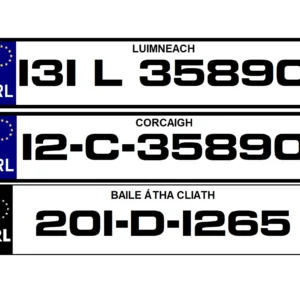 2D Metro Style Number Plates x2 Set